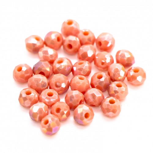 Бусины рондели 2*2мм (персиковый непрозрачный)